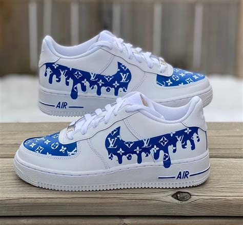 blue custom air force 1.